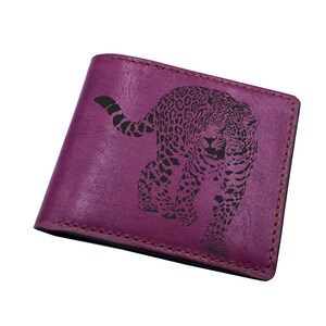 Schöne Leopard Zeichnung Kunst Brieftasche, afrikanische Tier Muster Geschenk, große Katze Liebhaber Geschenk, Geburtstag Weihnachtsgeschenk für ihn, Brieftasche für Papa