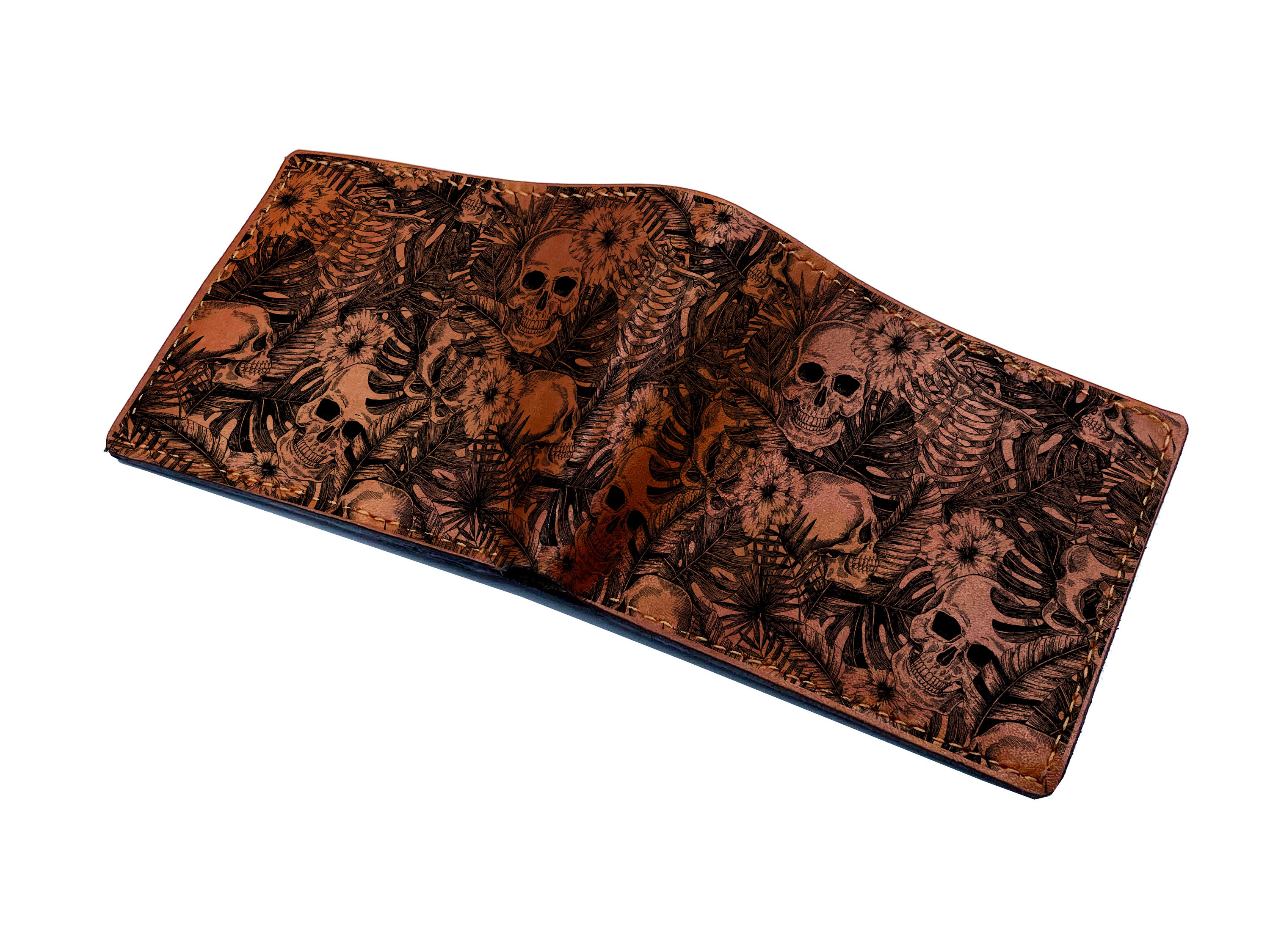 Funny Skull Pattern Wallet Customized Leather Men's Etsy UK