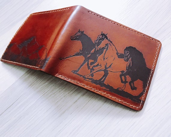 Handcrafted Crazy Horse Leather Bifold Wallet