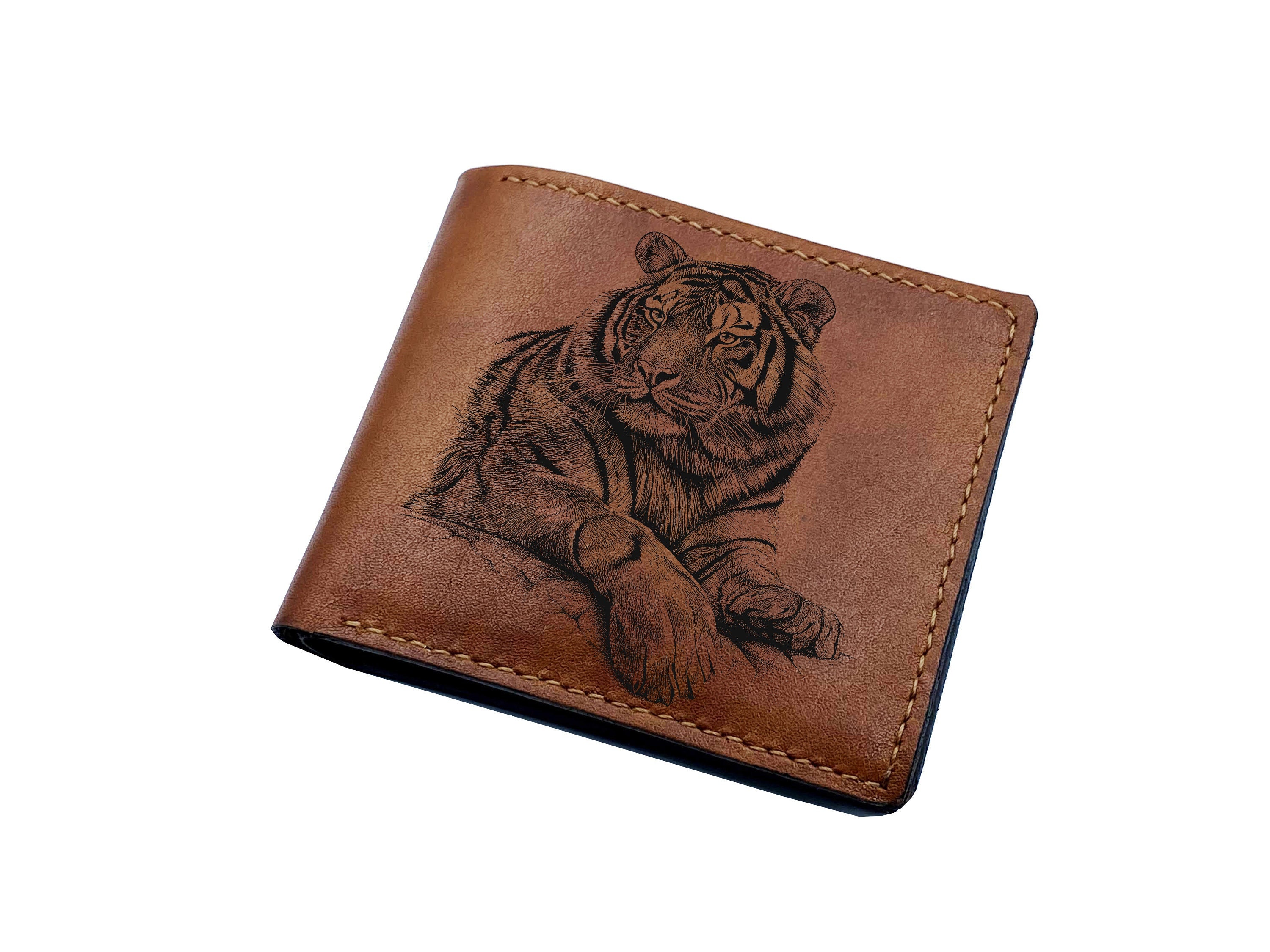 LSU Tigers Trifold Debossed Leather Wallet