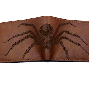 Leren portemonnee met spinnenmotief: cadeau voor insectenliefhebbers