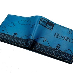 Super Mario men's wallet, personalized wallet for him, custom men wallet, birthday anniversary present, gift for dad, father day gift ideas