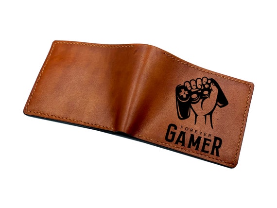 Game Life Graphic Art Men Wallet Personalized Leather Gift 