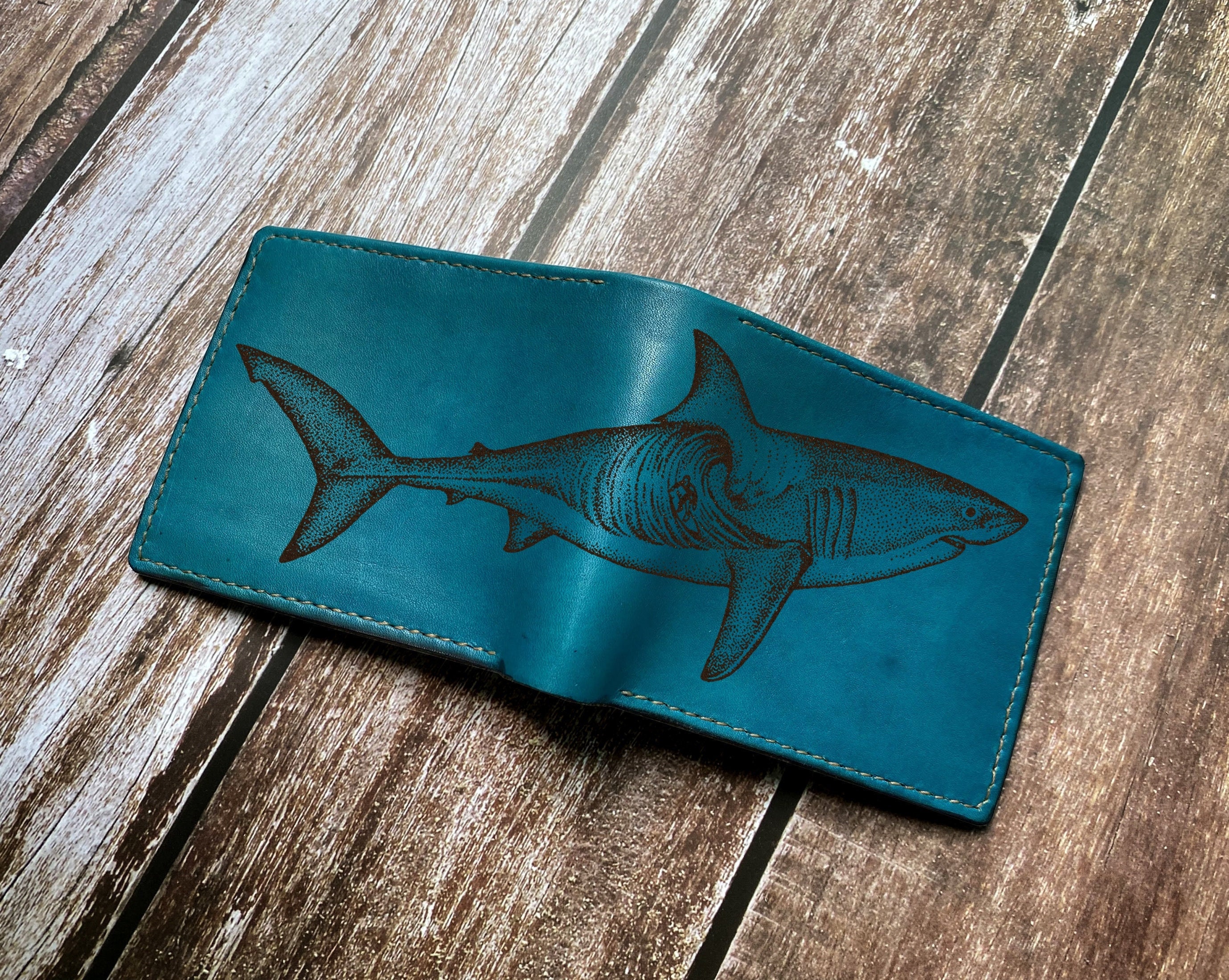 Gothic Wallet Shark Skin - Grunge Wallet - Real Mens Wallets