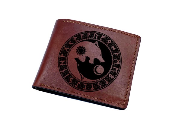 Billetera cuero para hombres símbolos de España