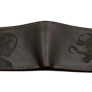 Cartera de cuero personalizada de Marvel, con grabado de Venom Spider-Man, hecha a mano con bloqueo RFID