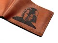 Personalized Leather Bifold Wallet, Star Wars Anakin Skywalker, Handmade product logo