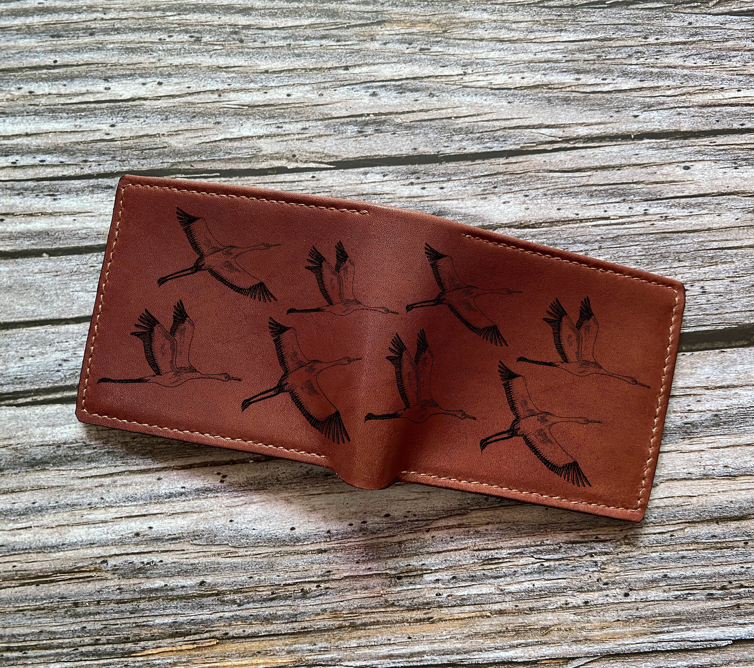 Buy Custom Made Japanese Oni Leather Wallet, made to order from Saxon Leather  art