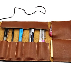 Mini astuccio portapenne in pelle personalizzato fatto a mano, accessori per il ritorno a scuola, regali unisex, regalo per insegnante, piccolo regalo in pelle per anniversario