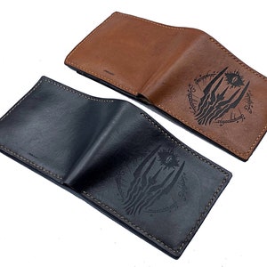 Cartera de cuero hecha a mano para hombre de El Gran Ojo de Sauron - El Señor de los Anillos, regalo personalizado para hombre, idea de regalo para el Día del Padre 2021