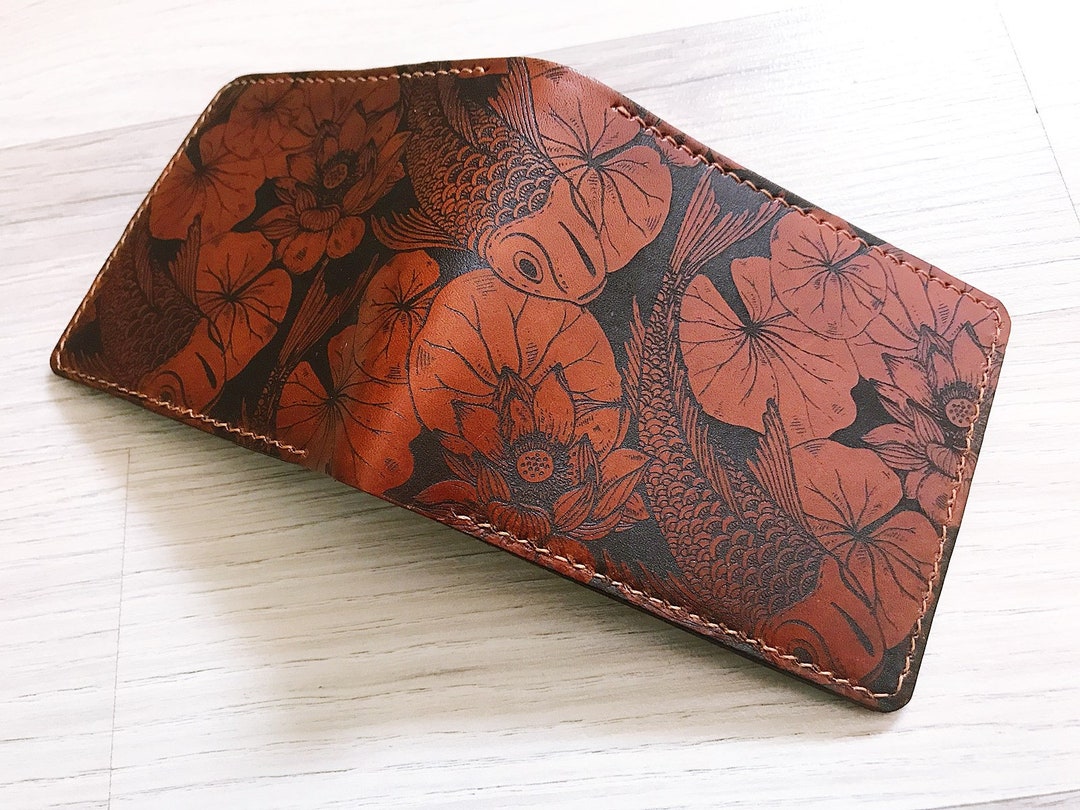 Louis Vuitton Pocket Organizer, Hand painted inspired from Contemporary  artwork. Orange edge dye