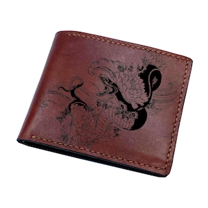 Cartera de piel de serpiente: estampado animal personalizado, piel de vaca hecha a mano.