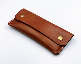 Estuche de cuero personalizado: regalo unisex hecho a mano