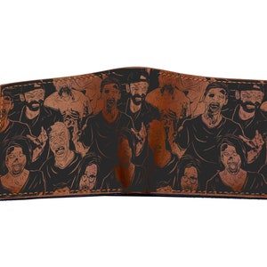 Cartera de zombi personalizada para hombre, cartera de la muerte, regalo de terror para hombres, cartera de Halloween para esposo, novio, ideas de regalos con temática de terror