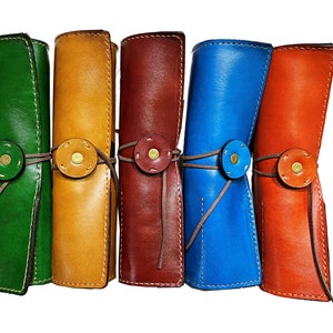 Mini astuccio portapenne in pelle personalizzato fatto a mano, accessori per il ritorno a scuola, regali unisex, regalo per insegnante, piccolo regalo in pelle per anniversario