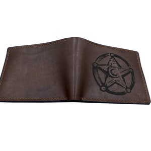 Idea de regalo de insignia de sheriff, billetera de cuero para niño, regalo de cuero del lejano oeste, regalo de aniversario de cuero para esposo, padre, colega