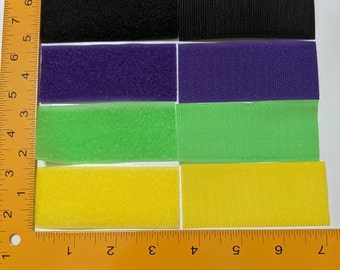 24 Pk ( 12 Pairs ) Hook and Loop Strips, 1.5" x 3.5" Non-Adhesive Sew On