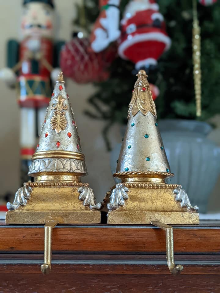 Bombay Company Christmas 2022 Bombay Company 2004 Christmas Stocking Holders Jeweled Trees | Etsy