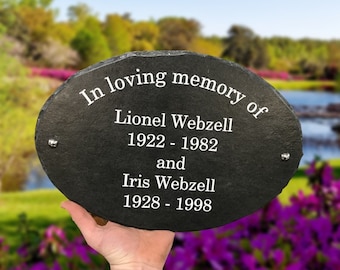 Engraved Slate Memorial Plaque | In Loving Memory Sign