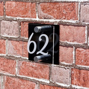 125mm x 125mm 3D Glass Effect House Sign
