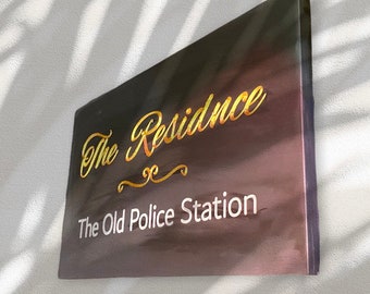 Large Slate House Sign | Engraved, Gold Leaf Option