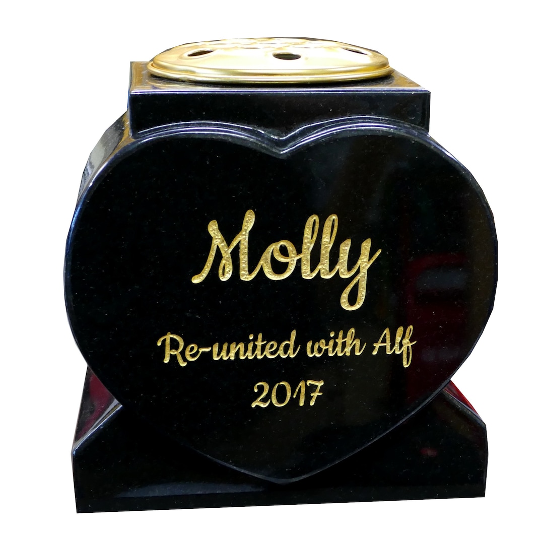 Granite Heart Memorial Vase Heart Shaped Memorials Memorial Vase UK