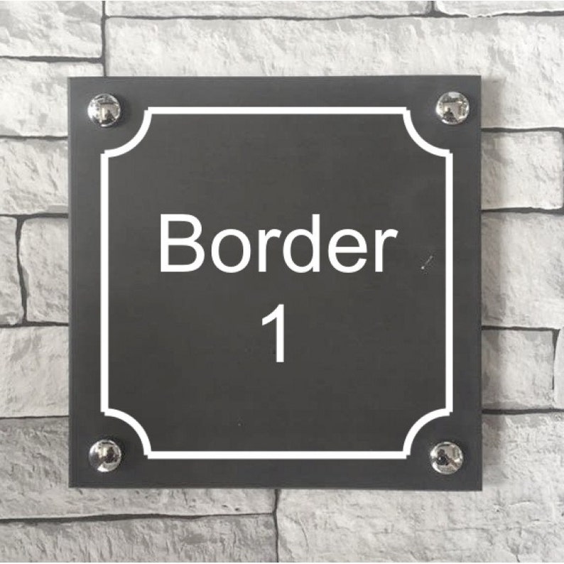 Deep Engraved Thick Cut Natural Slate Any House Name And Number Hand Painted Customized Slate House Sign 250mm x 170mm