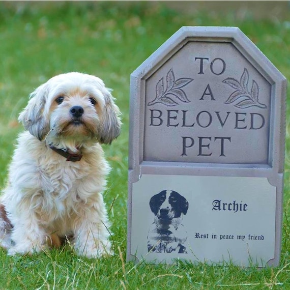 Pet Headstones Personalised Pet Memorial Graveside Etsy