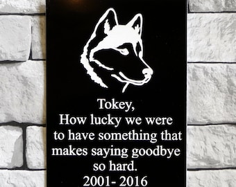 Custom Pet Memorial Plaque | Engraved Dog Grave Marker