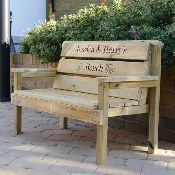 Personalised Childrens Bench Kids Garden Bench Garden Etsy