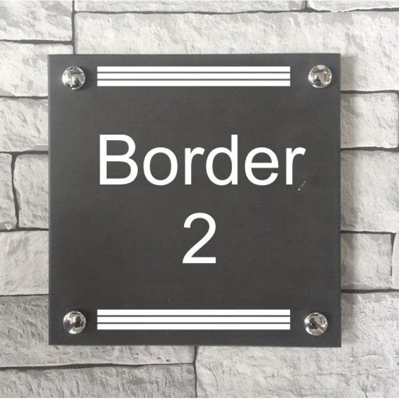 Deep Engraved Thick Cut Natural Slate Any House Name And Number Hand Painted Customized Slate House Sign 250mm x 170mm