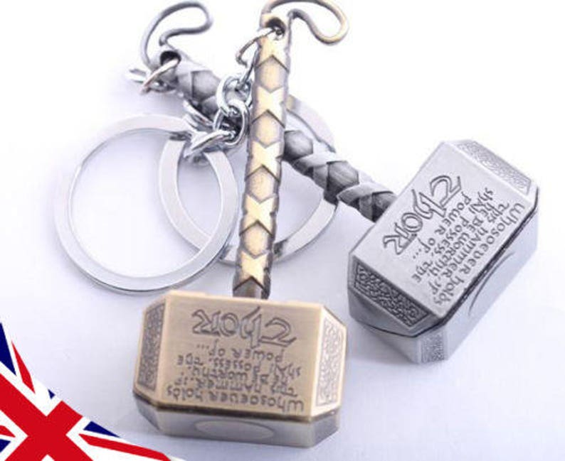 Thor Hammer Keyring Marvel Avengers Mjolnir Norse Etsy