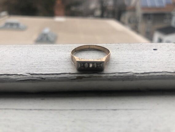 Art Deco Trilogy Ring, Size 7,, Classic Art Deco R