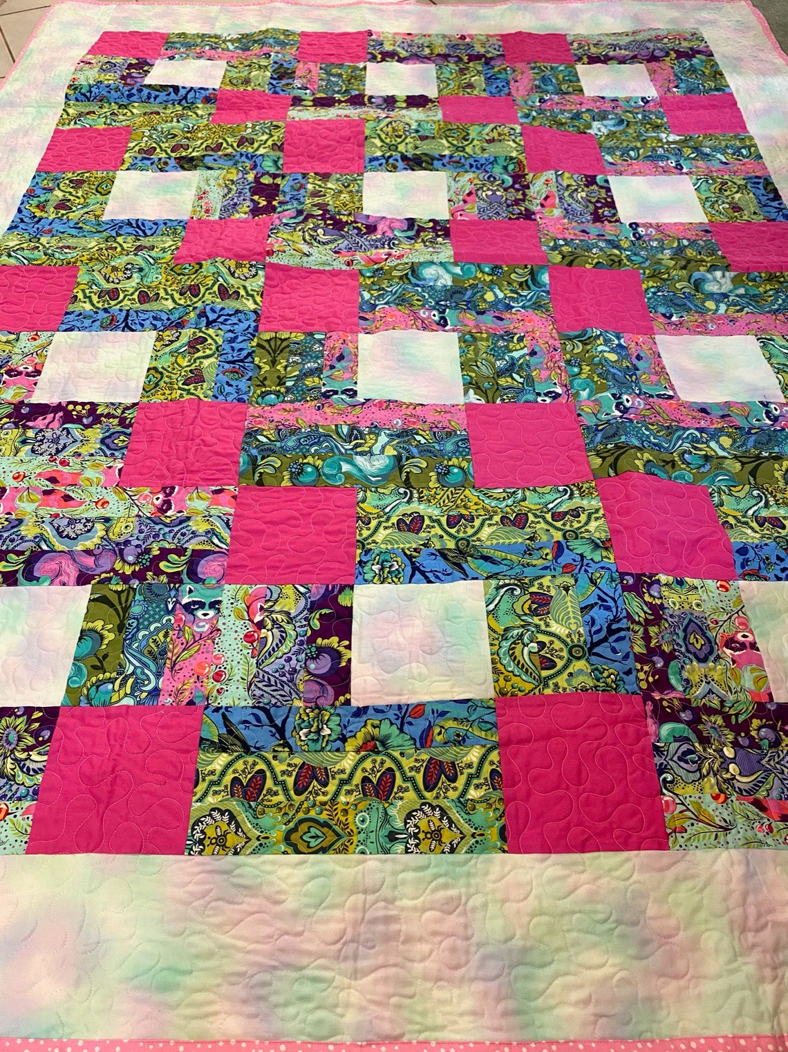 Large Quilt Quilt Throw Lap Quilt Play Mat Baby Play Mat Etsy