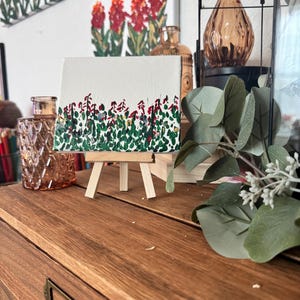 Mini Art Canvas with Hill Country Flowers - Scarlet Sage Squared Plus