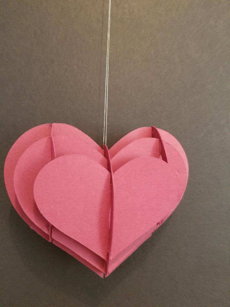 Download 3D Heart Ornament SVG Pattern | Etsy