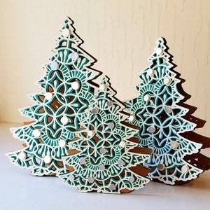 Mandala Christmas Tree Layered SVG File by Cindy Duke