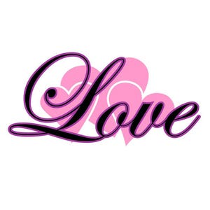 Love - 2 Layers over 3 Hearts - SVG Pattern