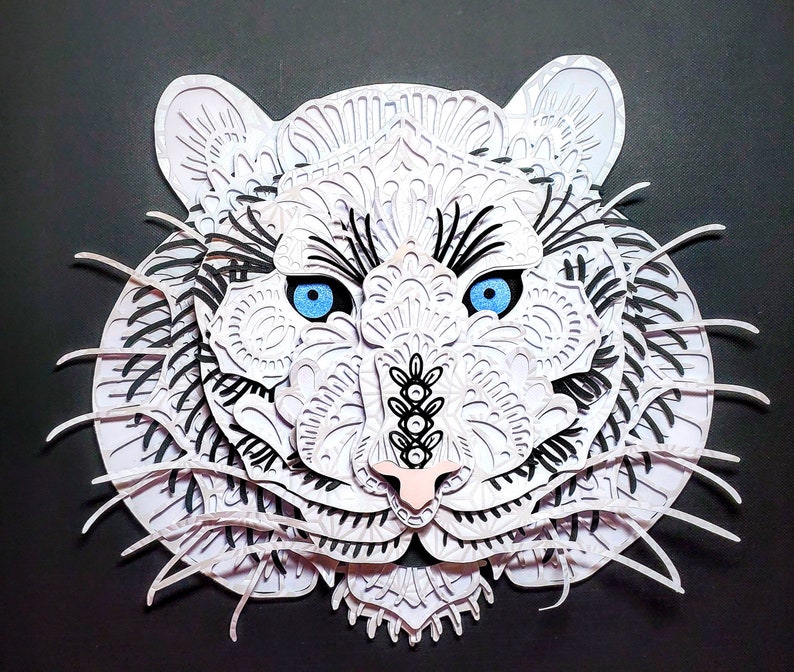 Download Mandala Layered Tiger Svg File By Cindy Duke Stamping Papercraft Sinfass Cleaning Be