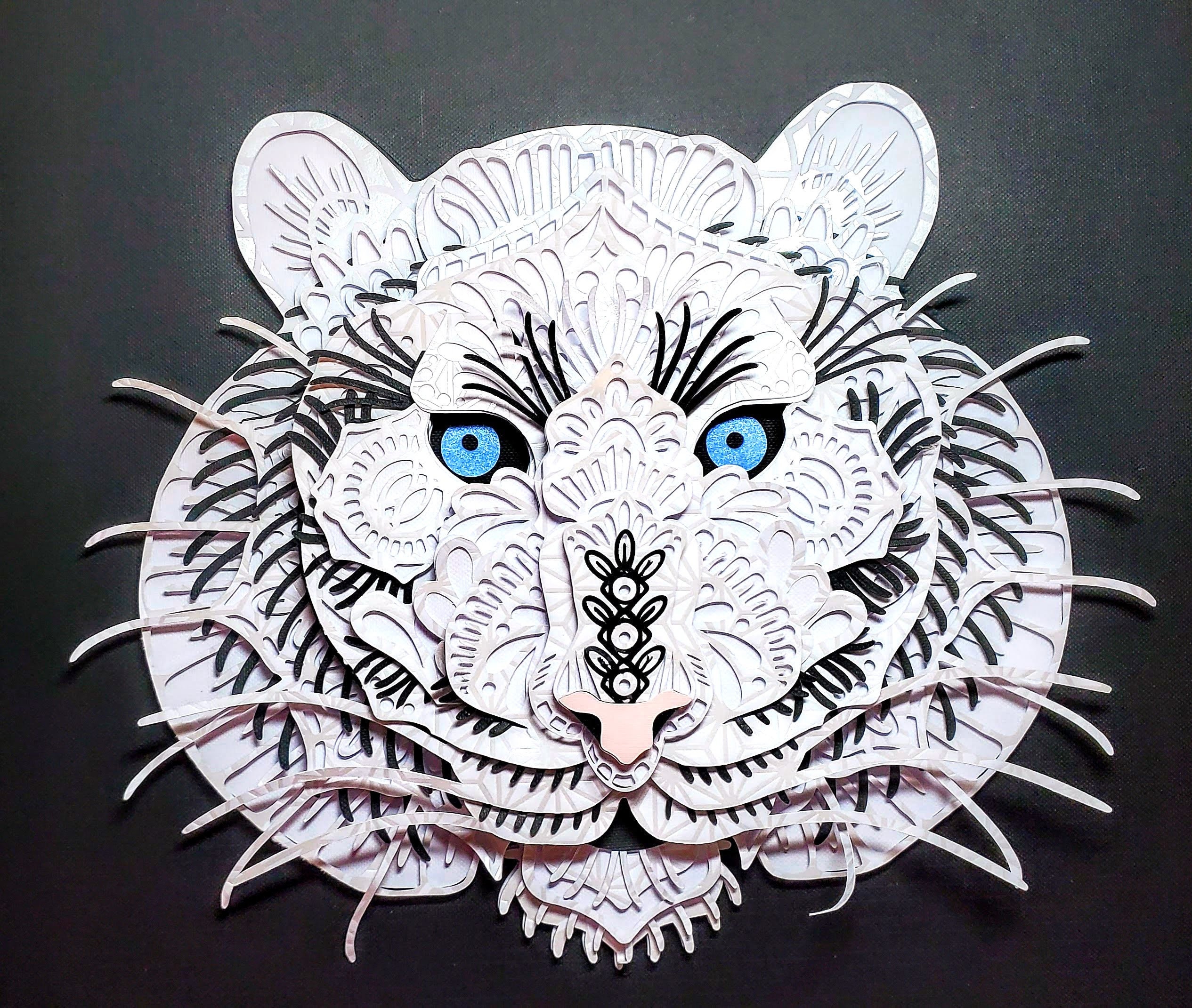 Download Mandala Layered Tiger SVG File by Cindy Duke | Etsy