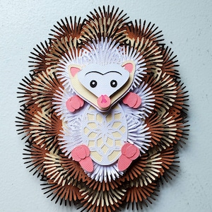 Mandala Layered Hedgehog SVG File by Cindy Duke