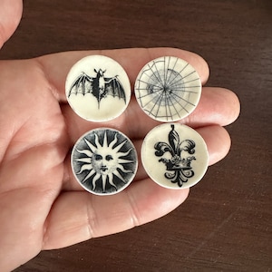 Ceramic Dollhouse 1:12 Scale Plates Spooky Halloween Macabre MADE TO ORDER