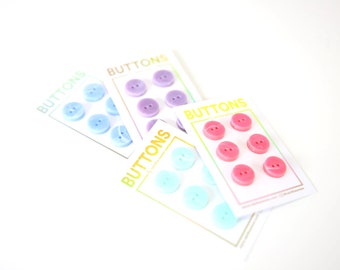 Buttons by Tabitha Sewer - Collection de boutons ronds en marbre pastel : 1,5 cm (0,59 pouce)