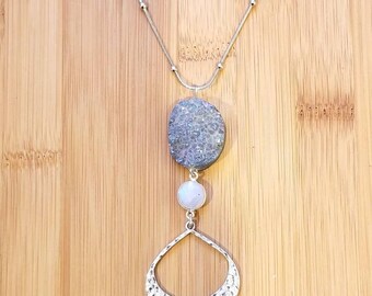 Collar Serena - Druzy y Piedra Lunar