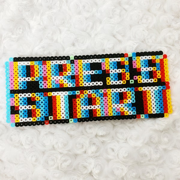 Press Start Video Game Perler Bead Wall Hanging Sprite