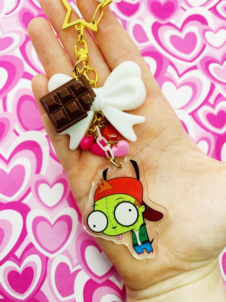 Sk8er Boi Gir Invader Zim Acrylic Keychain Etsy