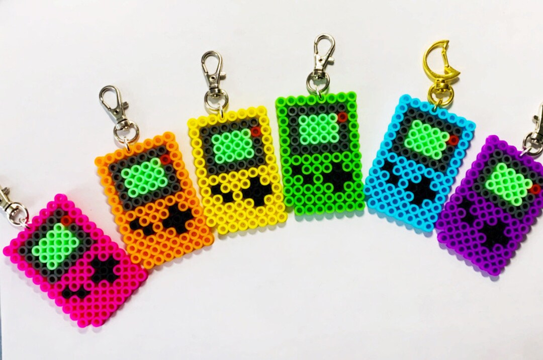 Video Game Nintendo Gameboy Perler Bead Keychains Etsy