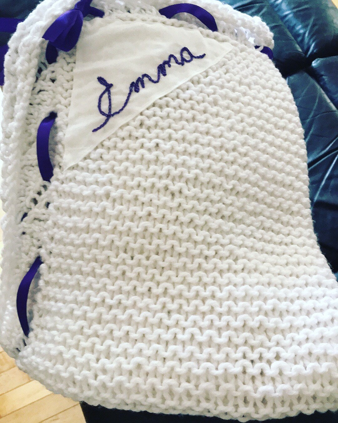 Once Upon A Time Emma's hand knitted Baby Blanket