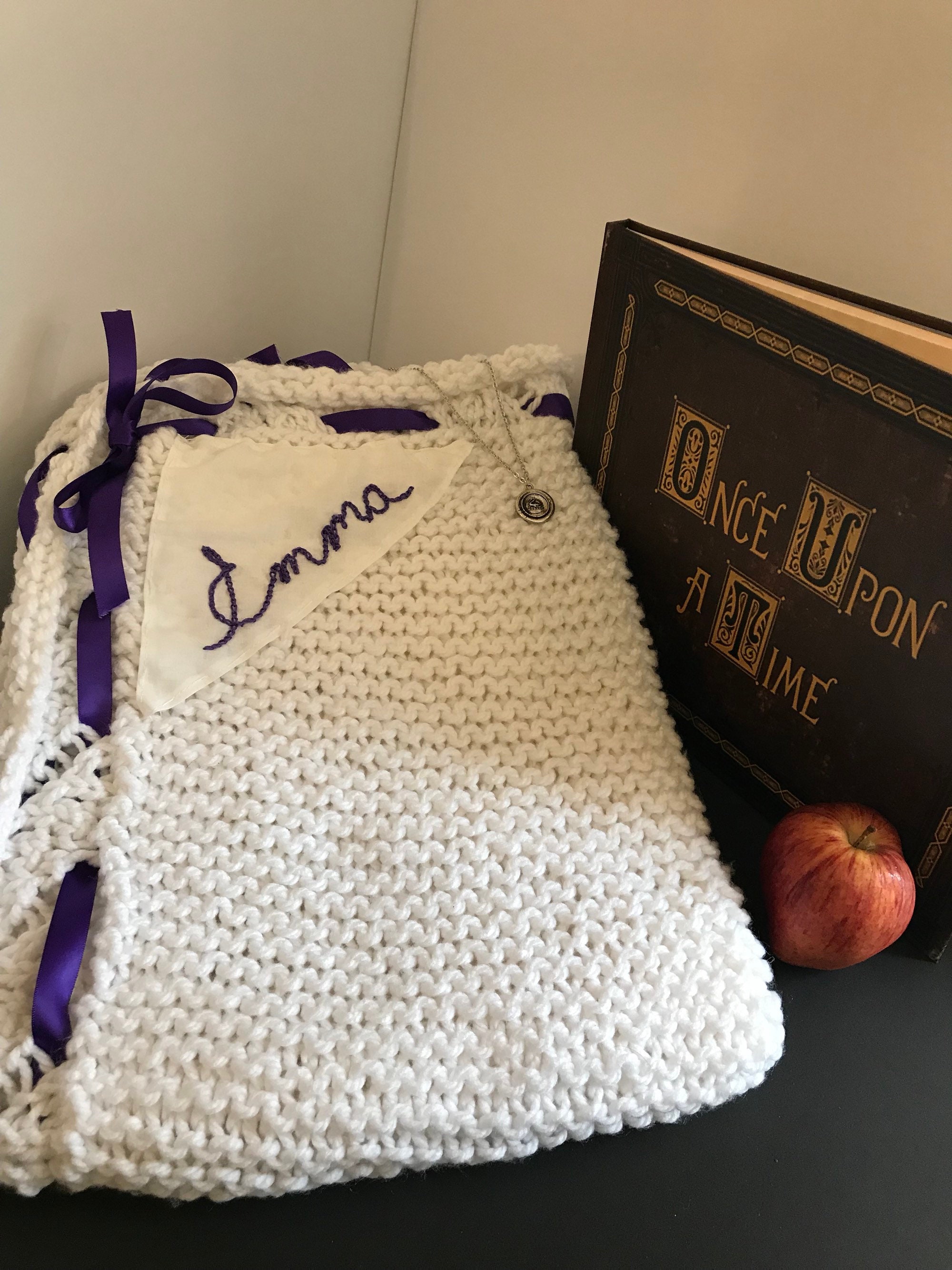 Emma's hand knitted Baby Blanket