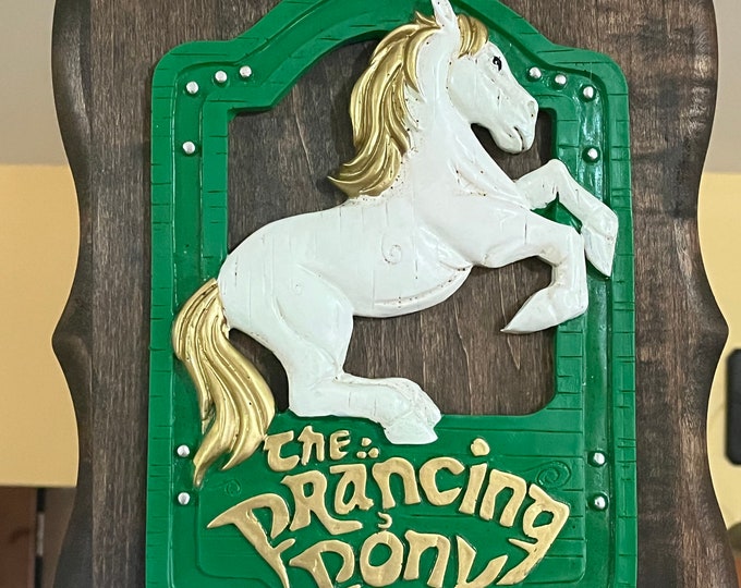 The Prancing Pony Tavern Sign with hanging bracket